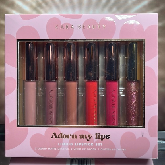kara beauty Other - KARA Beauty ~ Adorn My Lips 6PC Liquid Lipstick & Lip Gloss Set ~ BNIB